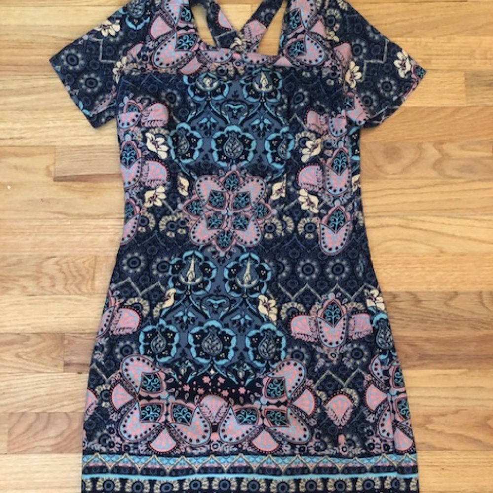 Shift Dress with Cross back